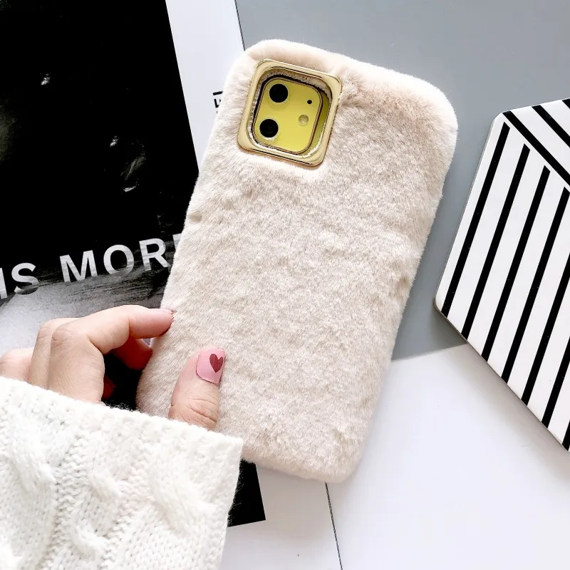 YBE-DTMcs-Beige Чехол для телефона samsung galaxy S10+ S10edge S10lite S10plus, теплый мягкий плюшевый чехол из кроличьего меха для S10 lite S10 plus - Цвет: YBE-DTMcs-Beige