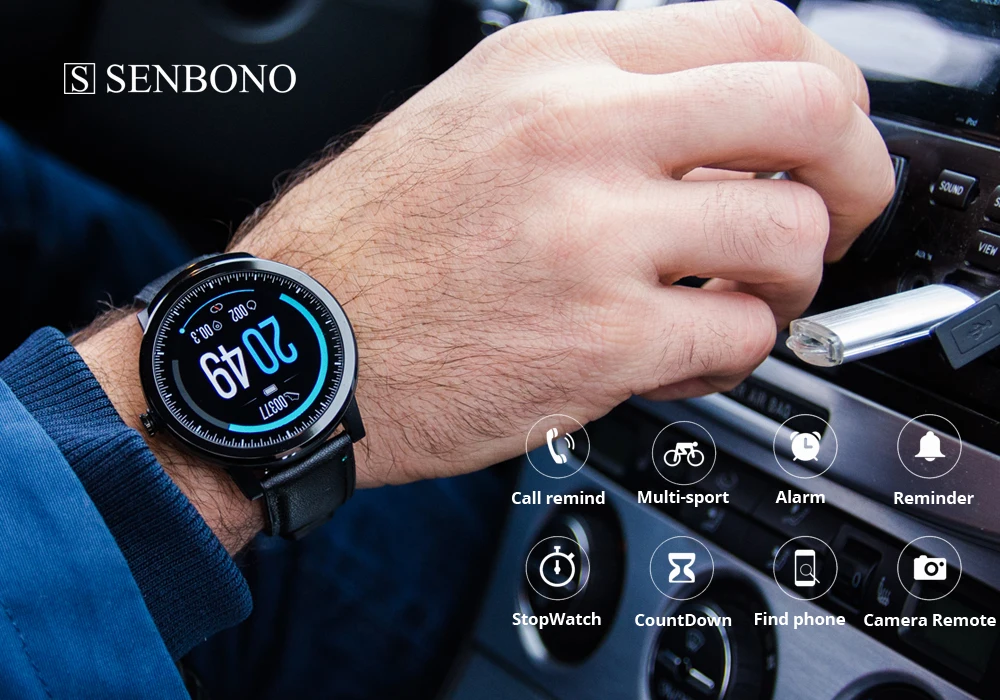 Gadgend 2023 smart watch men women waterproof sports clock heart rate fitness tracker wristband round smartwatch for ios android