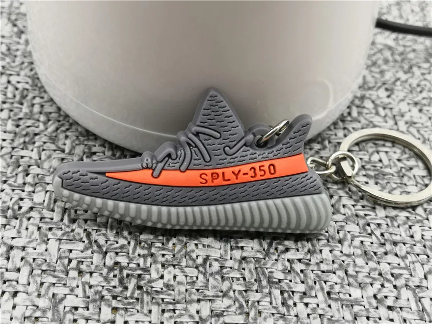 Новая мода мини силиконовый милый воздушный брелок в форме обуви Шарм женский брелок подарки тапки держатель для ключей кулон аксессуары цепочки для ключей - Цвет: 137