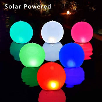 

Solar LED Lights Inflatable Floating Pool Waterproof Hangable Ball for Pond Pool Beach Wedding Patio MDJ998