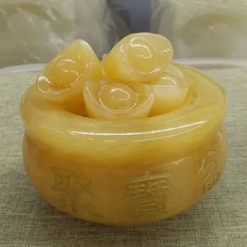 

Natural Topaz Cornucopia, Fengshui Ornaments, Crystal Small Ingots, Wine Cabinet, Home Furnishings