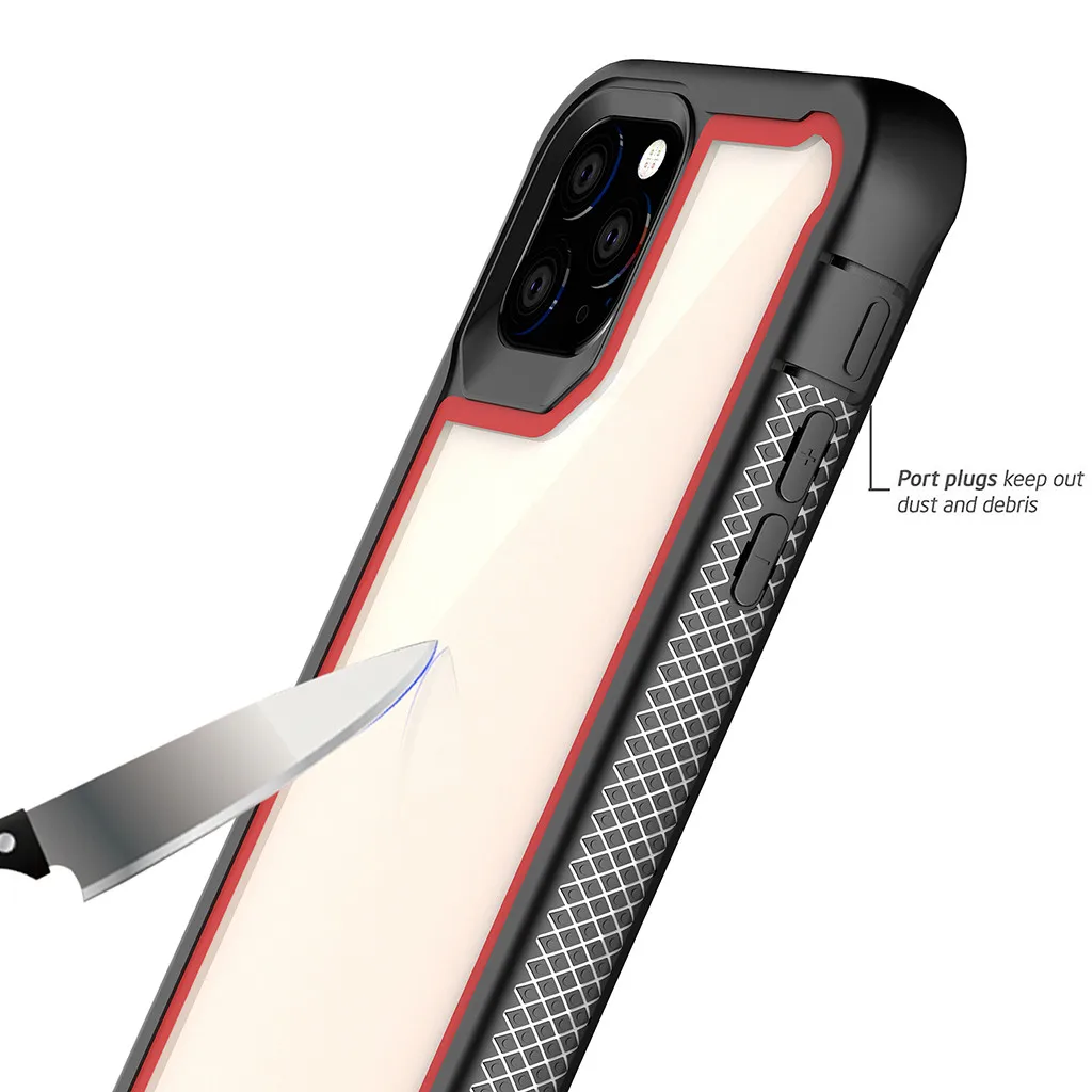 Для iPhone 11 Pro Max чехол Гибридный сверхпрочный ударопрочный Прозрачный задний Чехол защитный чехол для телефона противоударный чехол