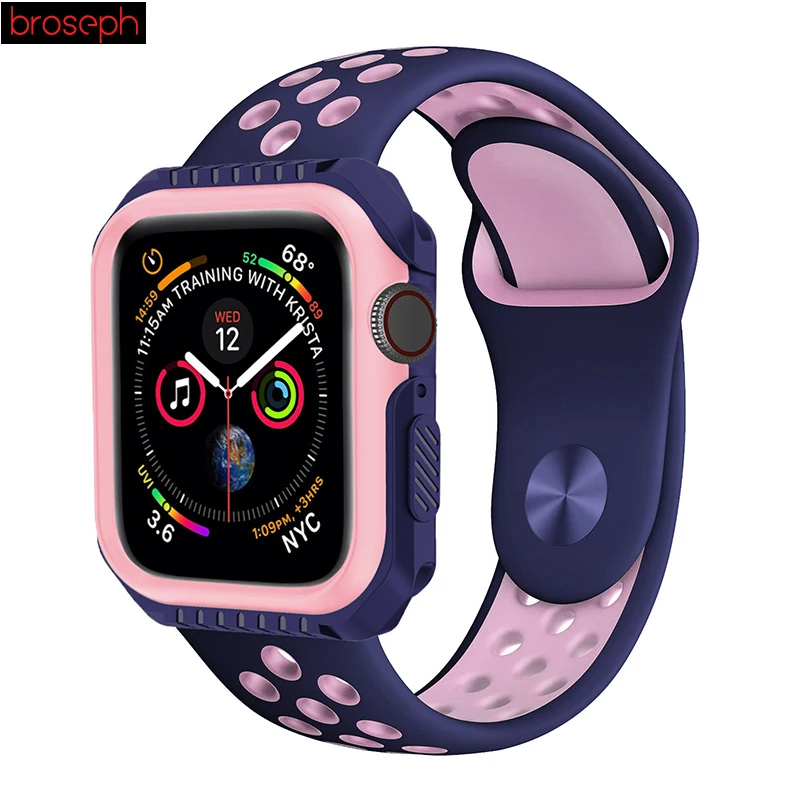 Nike силиконовый ремешок для Apple Watch 4 44 мм 40 мм дышащие Спортивные ремни для Iwatch Band 3 2 1 ремешок для часов браслет