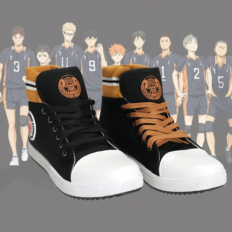 Аниме Haikyu Костюм для косплея Волейбол Karasuno Hinata Shoyo Парусиновая обувь