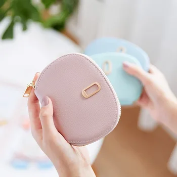 

Fashion solid semi-circular organ card bag rfid women's card set change bag multi-function zipper small multi-card clip