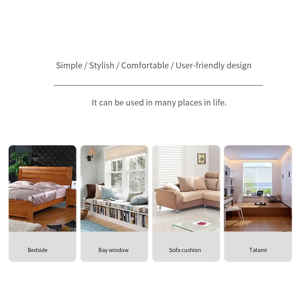 Nordic Simple Korean Velvet Bed Bay Window Long Pillow Sofa Cushion Zipper Removable Washable Adjus