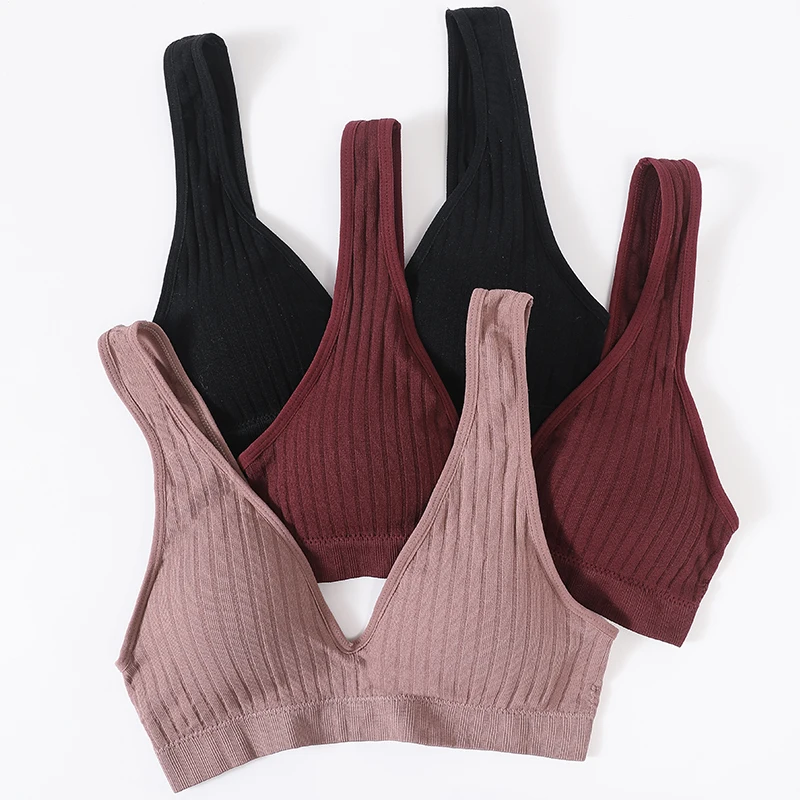 Seamless Bra Women Tube Tops Deep V Bra Top Sexy Underwear Female Intimates Soft Bandeau Breathable Sports Bralette Top women lingerie bra,women tube tops