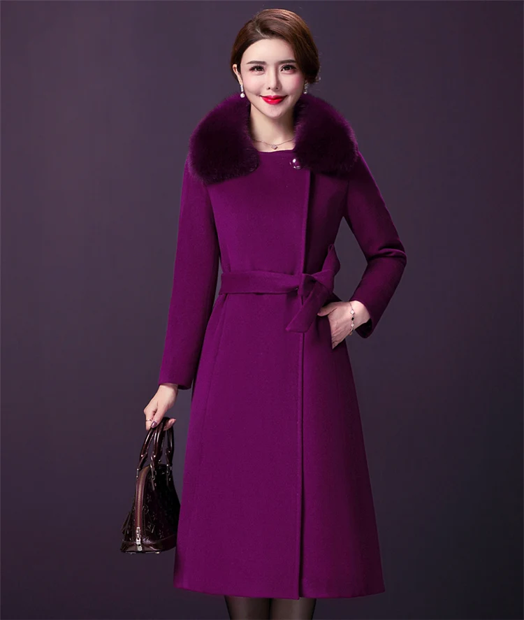 Большие размеры, осенне-зимнее шерстяное пальто для женщин, Кашемировое шерстяное пальто, верхняя одежда высшего качества, зимняя куртка для женщин, теплые парки LJ211