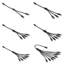 250 шт. CCTV камера 5,5x2,1 мм DC 5 в 12 В кабель питания сплиттера 1 до 2 Way Jack разъемы медные провода для светодиодной ленты батарея Чехол