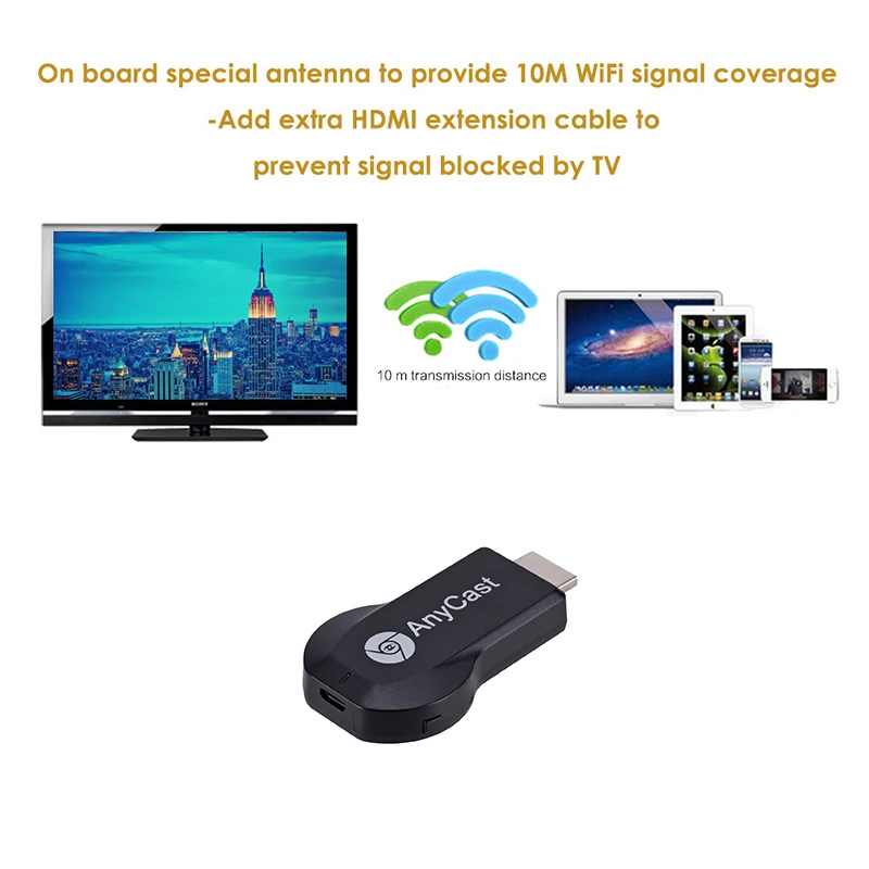 Creacube Anycast M2 ezcast Miracast беспроводной DLNA AirPlay зеркальный HDMI ТВ стик Wi Fi дисплей адаптер