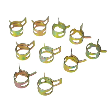 

NEW-10Pcs 11mm Spring Band Type Fuel Vacuum Hose Silicone Pipe Tube Clamp Clip