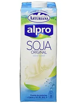 

Central Lechera Asturiana - Bebida De Soja Calcio Alpro Brik 1 L - [Pack de 6]
