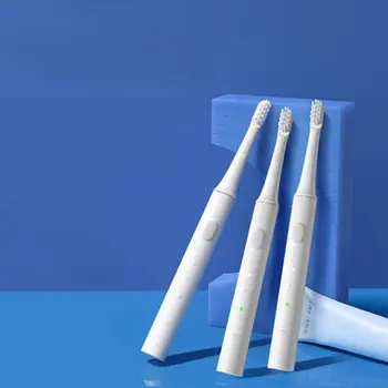 

T100 Sonic Electric Toothbrush Lightweight 46G Portable Sonic Rechargeable Toothbrush Kemei Acoustic Wave and Replacement Head