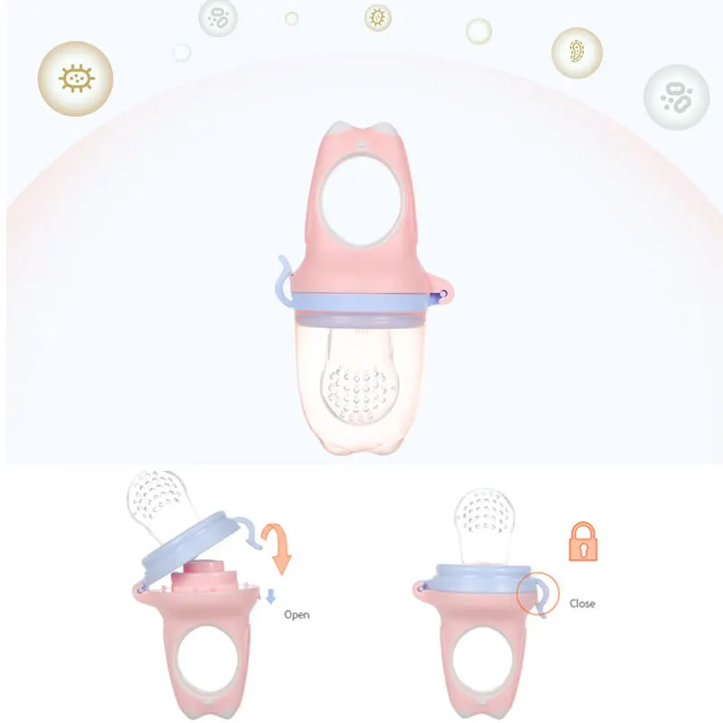 1Pcs Nipples Cute Animal Owl Design Feeding Baby Pacifier Chupeta Infant Nipple Toddler Kids Pacifier Feeder For Fruits Food