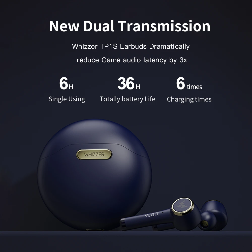 Новые беспроводные наушники TP1S TWS Bluetooth 3D стерео с сенсорным управлением CVC 8 0