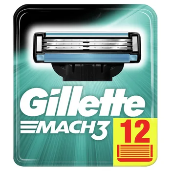 

Replaceable Razor Blades for Men Gillette Mach 3 Blade Shaving 12 Pcs Cassettes Shaving Mak3 Shaving Cartridge Mach3