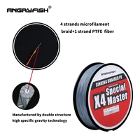 Angryfish X4 500M Master Series 4+1 Fast Sinking Braided Line Double Structre Smooth Strong tension Braided PE 12-80LB 2