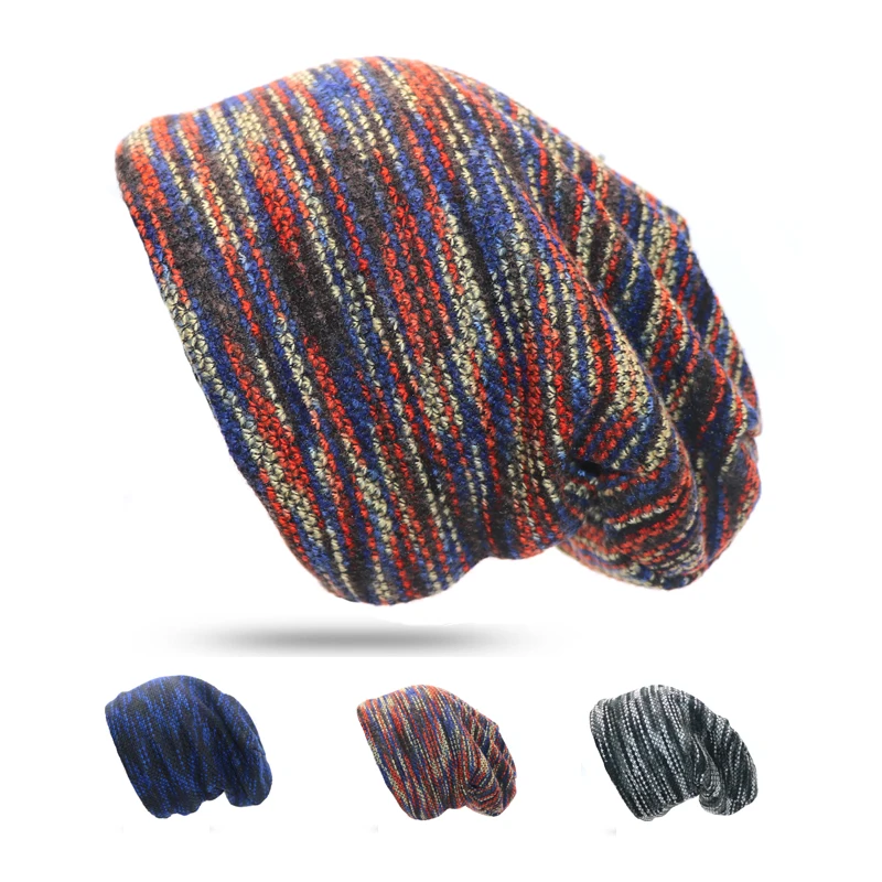 Осенне-зимняя теплая вязаная шапка, цветные шапочки Skullies Beanies, шапки для женщин и мужчин, модная шапка с принтом, Уличная Повседневная Кепка в стиле хип-хоп