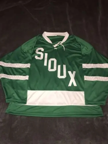 green 1959 Ретро унд Северная Дакота Fighting Sioux Ретро Возврат хоккейная Джерси Вышивка сшитая под заказ любое количество и имя - Цвет: green