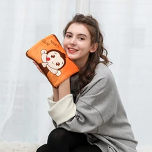 Ручной средства ухода за кожей стоп грелки стильная футболка с изображением персонажей видеоигр ручной теплая обувь, Лидер продаж бутылка для воды мини для хранения бутылок с горячей водой портативный ручной подогреватель карман