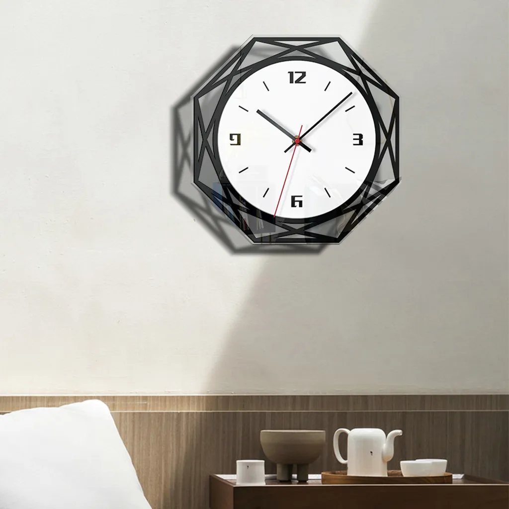 Стереоскопические настенные часы современный дизайн в скандинавском стиле для гостиной настенные часы модные креативные спальни тихий кварцевый часы