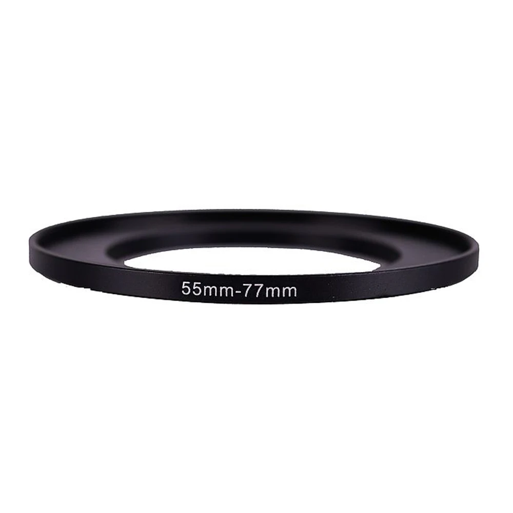 

55mm-77mm 55-77 mm 55 to 77 Step Up Lens Filter Metal Ring Adapter Black