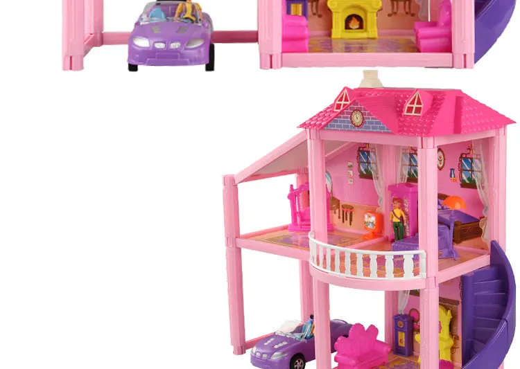 Особняк каждый la casa zhi meng Think Doll Have вилла не-девочка кровать дом набор пластиковая игрушка