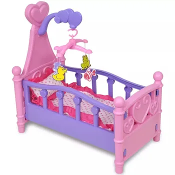 

Kids' / Children's Playroom Toy Doll Bed Pink + Purple 80117