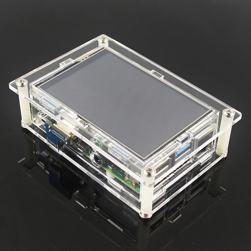 

3.5" HDMI Display C1929 For Raspberry Pi 4B + Transparent Acrylic Shell Case Tool Part Kits