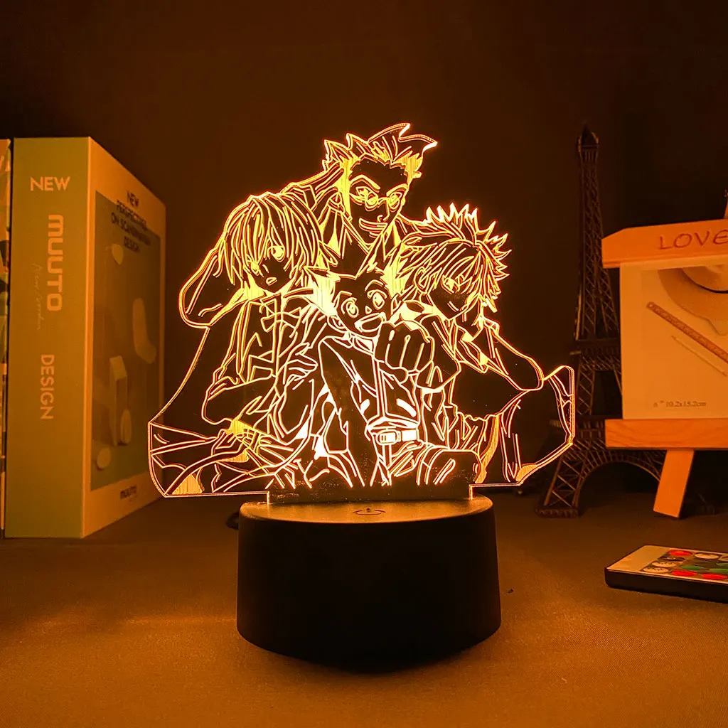 

Светодиодная панельная 3d-лампа, празднисветильник светильник с датчиком движения в подарок на день Святого Валентина s Hunter X