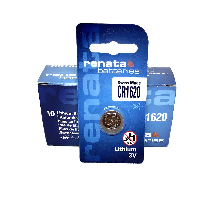 10 шт., литиевая батарея renata 1620 CR1620 68 мАч для ключа автомобиля высокопроизводительная аккумуляторная ячейка