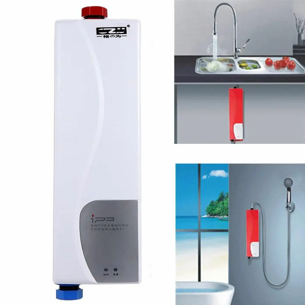Yonntech 3000W Mini Electric Water Heater Instant Kitchen Bathroom Boiler
