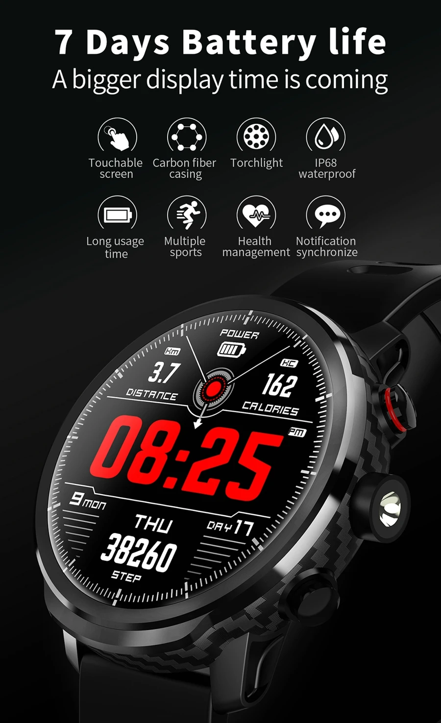 LEMFO полностью умные часы с сенсорным экраном IP68 Водонепроницаемые умные часы с поддержкой нескольких спортивных режимов мониторинг сердечного ритма для мужчин и женщин