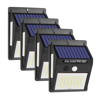 

100 LED Solar Power Light PIR Motion Sensor Security Outdoor Garden Wall Lamp 4 Pack