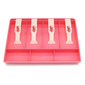 

4 Grid Money Storage ABS Cashier With Clip Box Cash Register Tray Hotel Shop Replacement Coin Drawer Supermarket