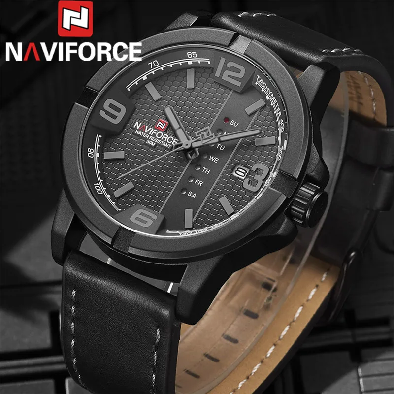 NAVIFORCE мужские наручные часы спортивные военные водонепроницаемые Топ бренд