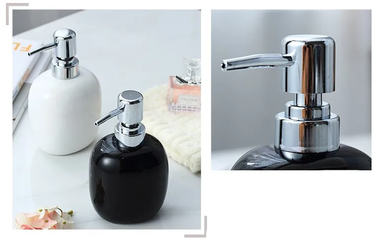 360 мл овальная керамика+ ABS диспенсер для жидкого мыла для кухни, ванной комнаты, украшение дома, бутылка для мыла для рук, отжимающий гель для душа, зубные щетки
