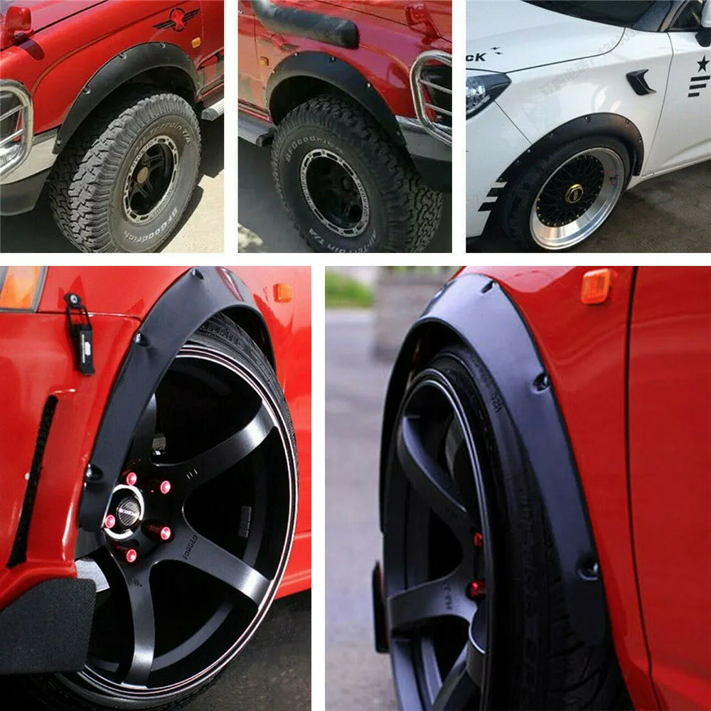 4 шт. универсальные автомобильные черные Брызговики Арка колеса брови губы для автомобиля грузовика внедорожника