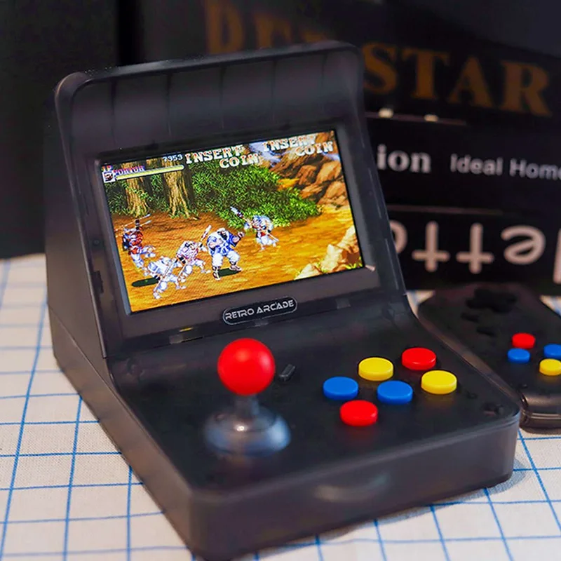 Powkiddy A8 Ретро аркадная консоль игровая машина встроенный 3000 классические игры геймпад управление AV Out 4,3 дюймовый экран