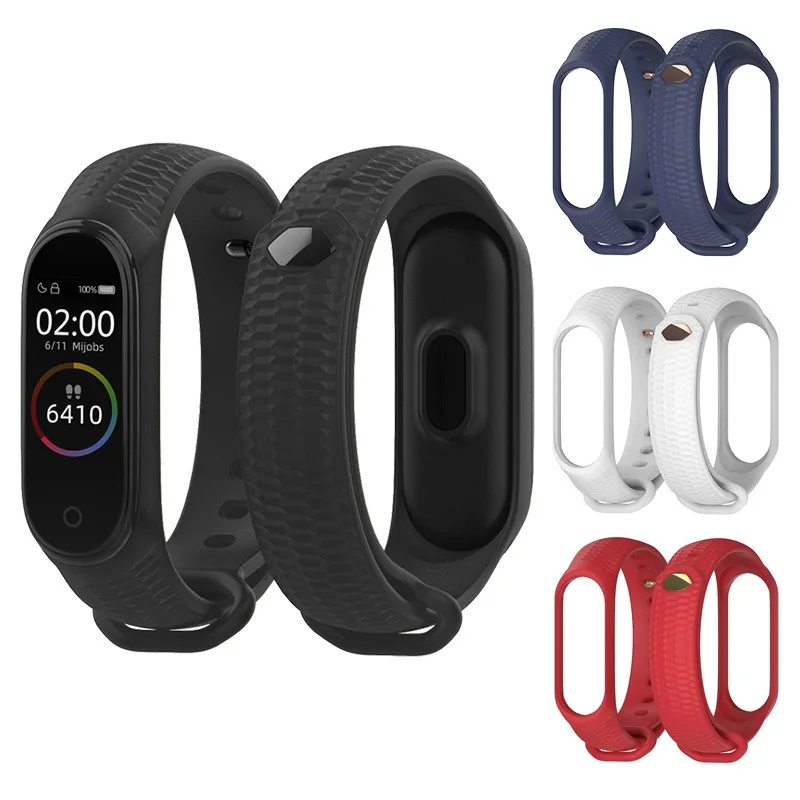 Сменный силиконовый ремешок для Mi Band 4 браслет band 3 | Электроника