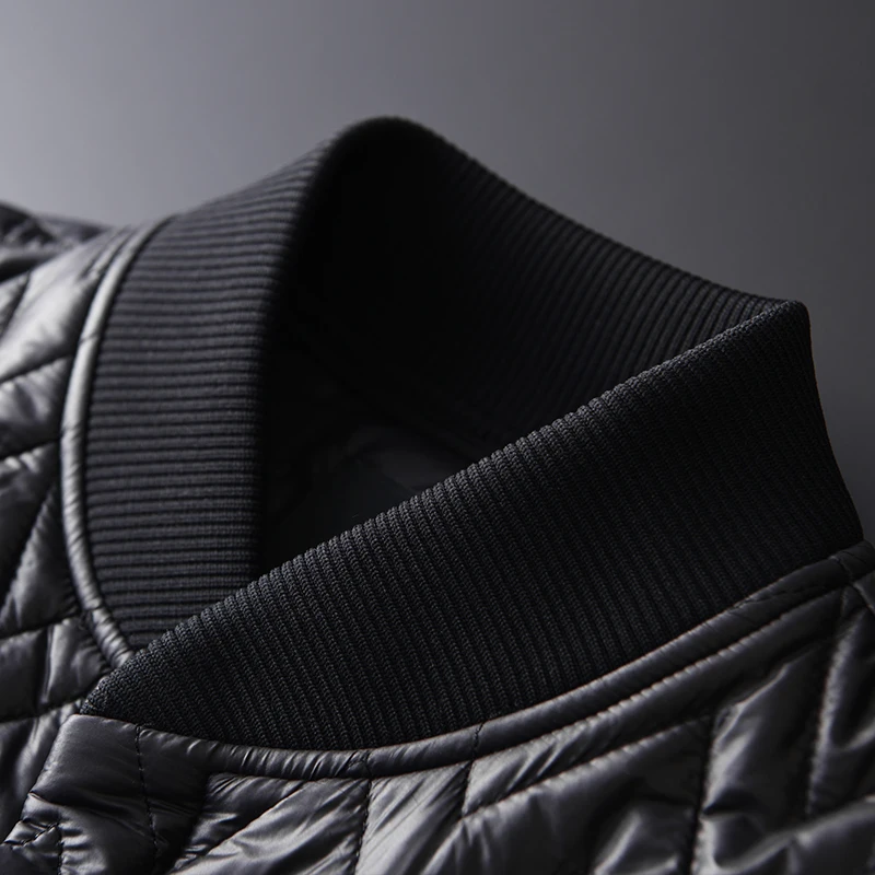 Minglu Black Men Jackets Luxury Stand Collar Slim Fit Mens Jackets And Coats Plus Size 4xl Autumn Winter Fashion Black Man Coats