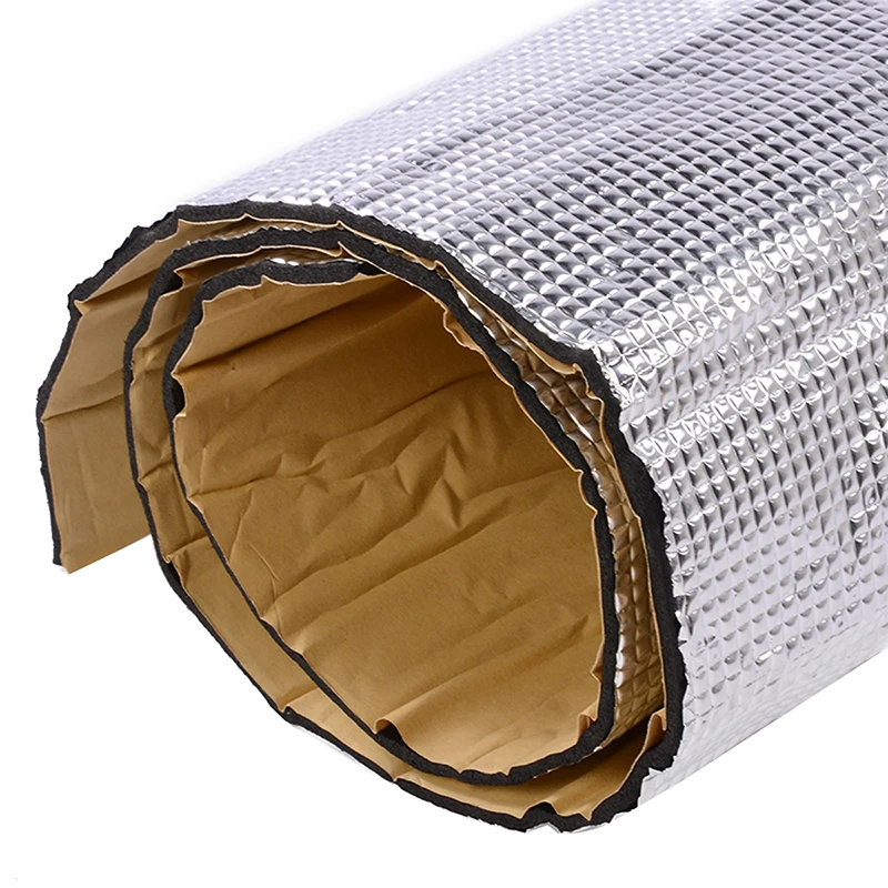 Mayitr 1pc 1x1.4m Car Engine Heat Barrier Mat Sound Deadener Noise Reduction Insulation Thermal Properties Non-Flammable
