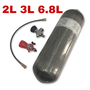Kaufen Acecare 2L/3L/6,8 L Mini Scuba Tauchen Tank Pcp Vavle Air Gewehr Airforce Condor CE Carbon Faser Zylinder 4500psi Scuba Luftgewehr