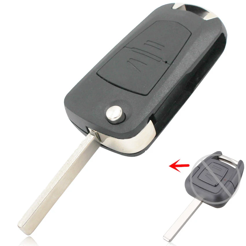 Складной чехол для ключей с 2 кнопками откидной Чехол Vauxhall Opel Astra H Corsa D Vectra C Zafira HU43