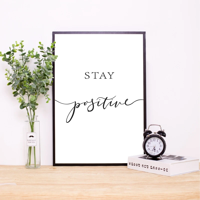 Stay-Positive-Quote-Print-Work-Hard-Make-it-Happen-Motivational-Wall-Art-Canvas-Painting-Black-White (1)