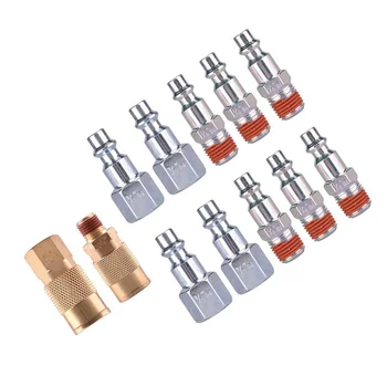 

12pcs Quick coupler 1/4 inch NPT Male & Female Connector Air line Hose