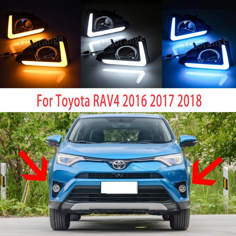 Для Toyota RAV4 RAV 4 Противотуманные фары светодиодный DRL фары Дневные ходовые огни DRL Противотуманные фары противотуманные фары