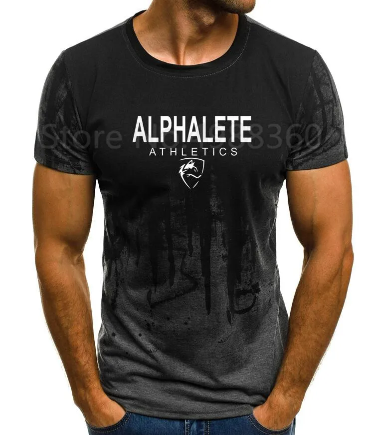 Новые футболки Alphalete мужские для фитнеса и бодибилдинга хлопковые с коротким