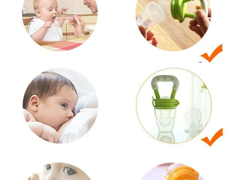 New Kids Nipple Fresh Food Milk Nibbler Feeder Feeding Safe Baby Supplies Nipple Teat Pacifier Bottles Baby Pacifier Dummies