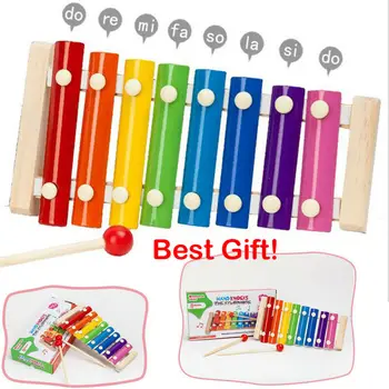 

8 Notes Baby Kid Wooden Xylophone Piano Musical Music Instrument Toy Xmas Gift